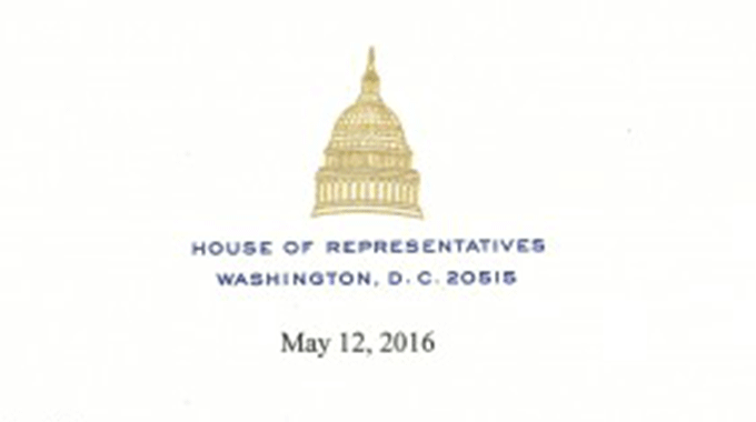 House of Representatives Letterhead