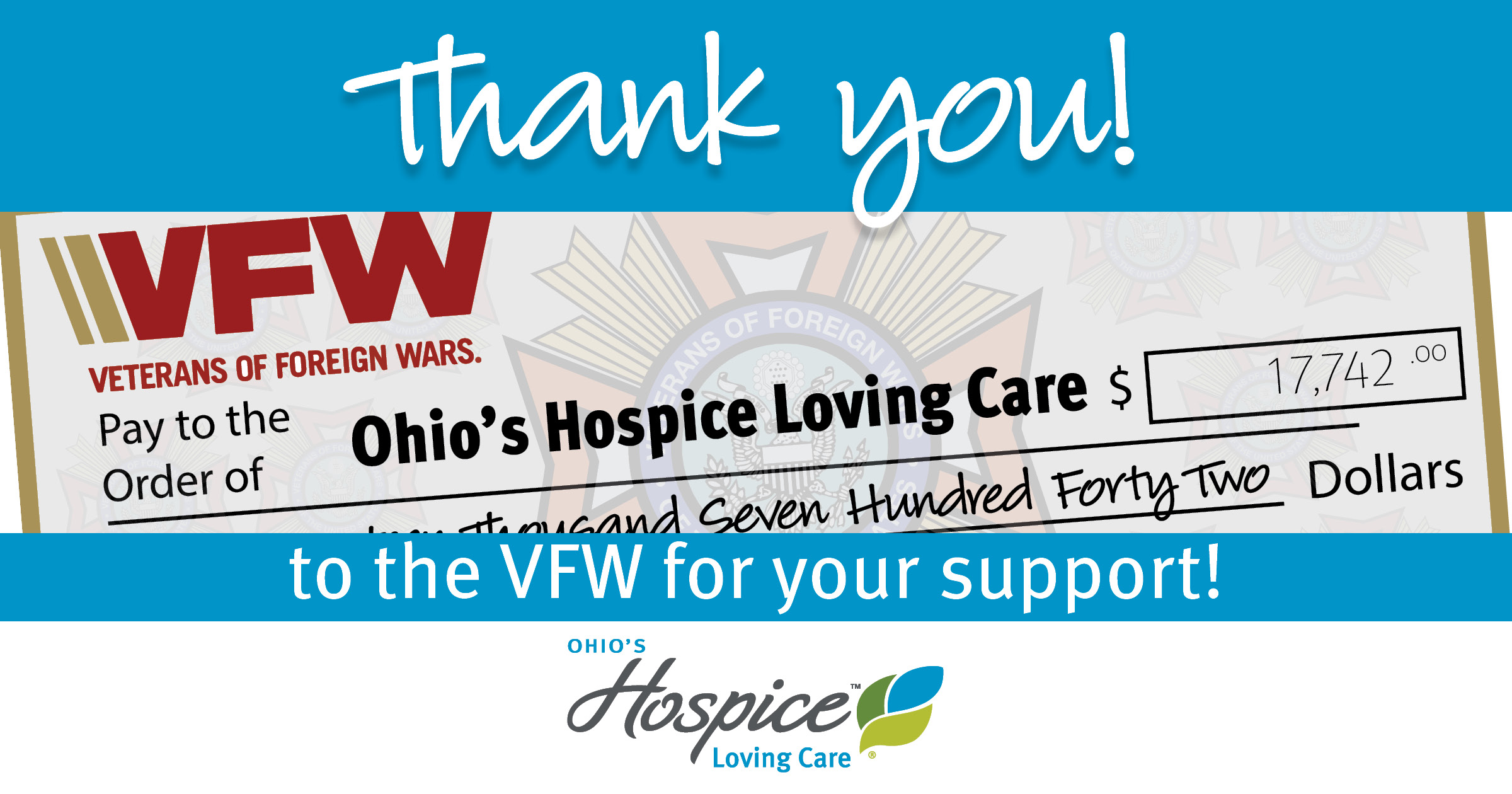 Thank you to the VFW for your support!