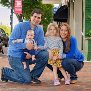 Dr. Danielle Gorsky with her husband and children.