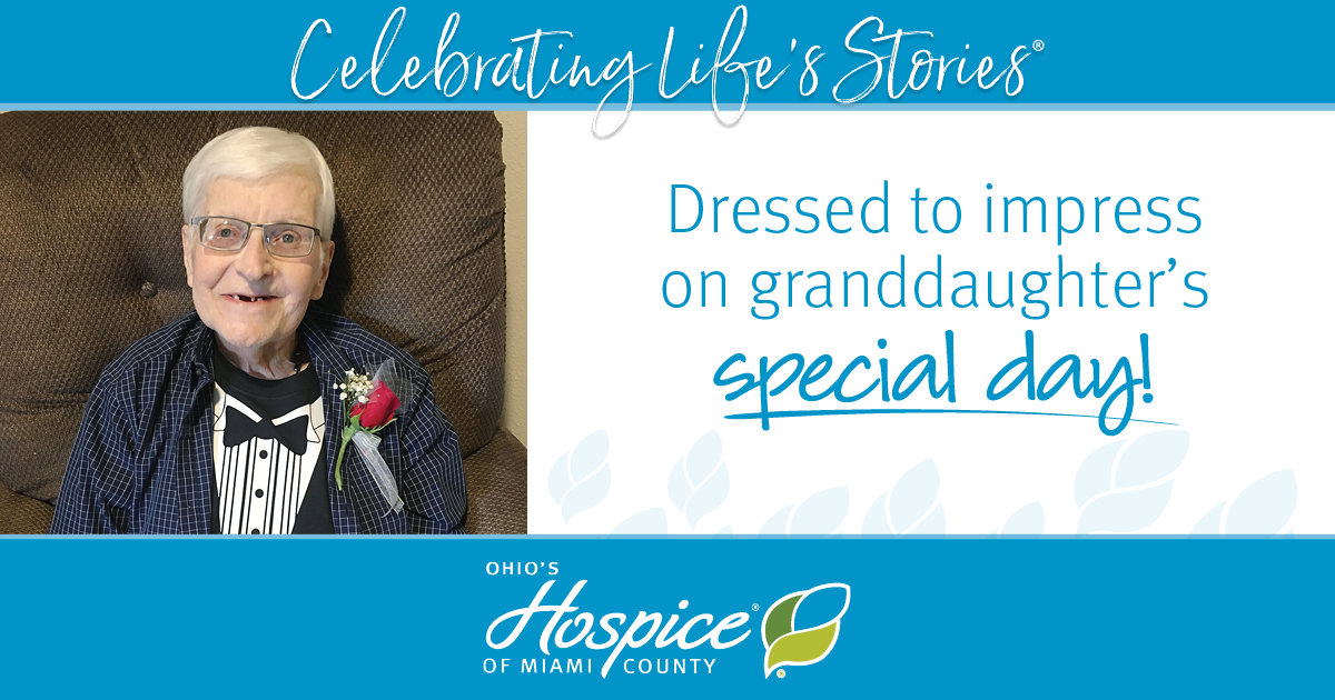 Dressed to impress on granddaughter's special day!