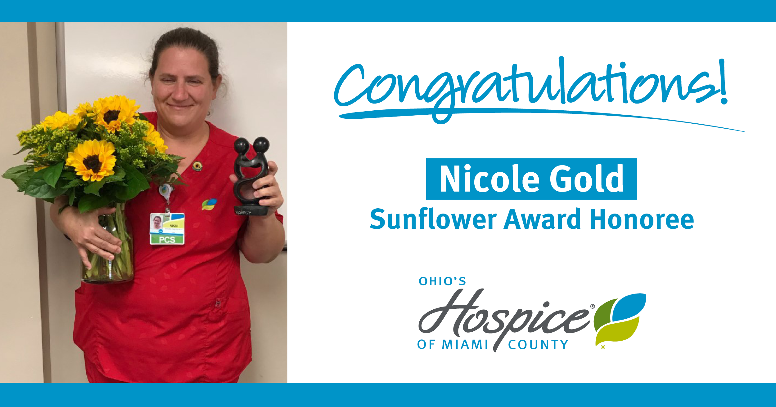 Congratulations to Nicole Gold: Sunflower Award Honoree