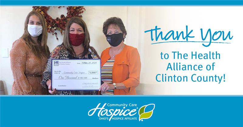 Thank You to The Health Alliance of Clinton County - Community Care Hospice