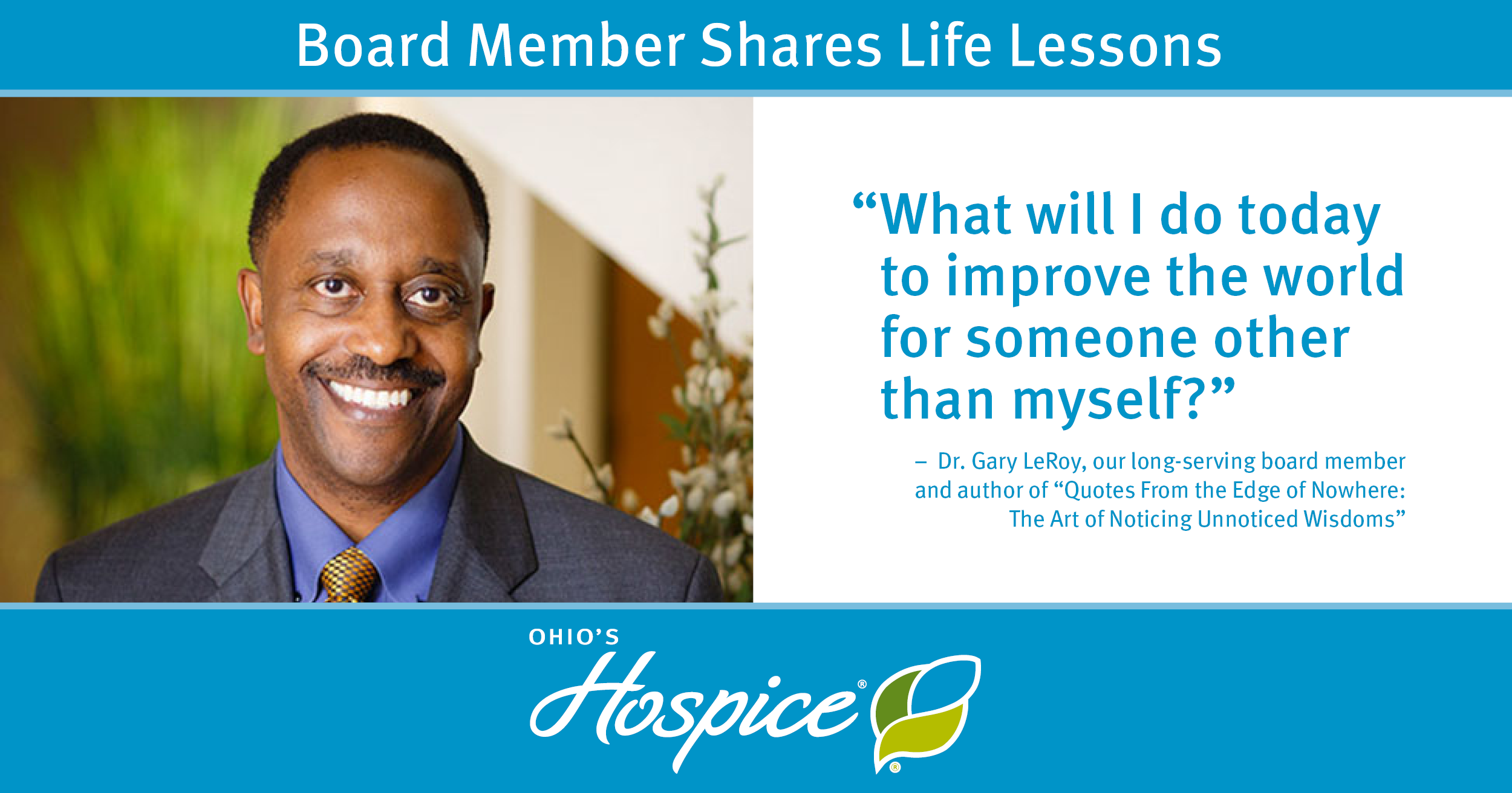 Board Member Shares Life Lessons