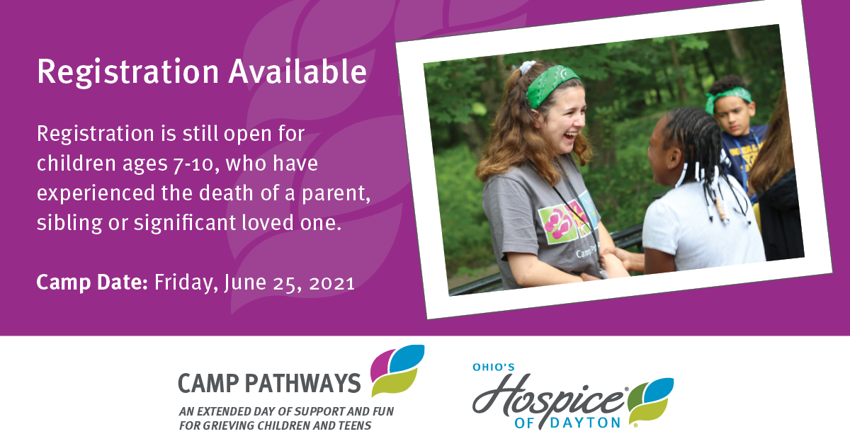 Registration Available for 7-10 year olds - Ohio's Hospice of Dayton