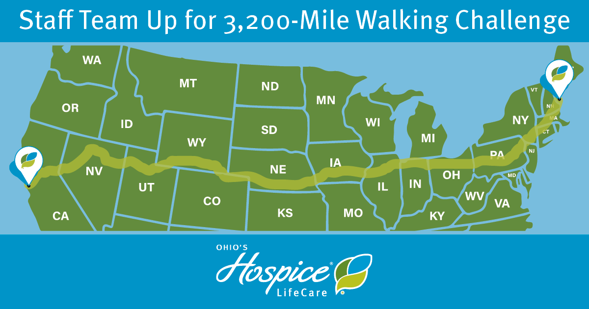 Staff Team Up for 3,200-Mile Walking Challenge - Ohio's Hospice LifeCare