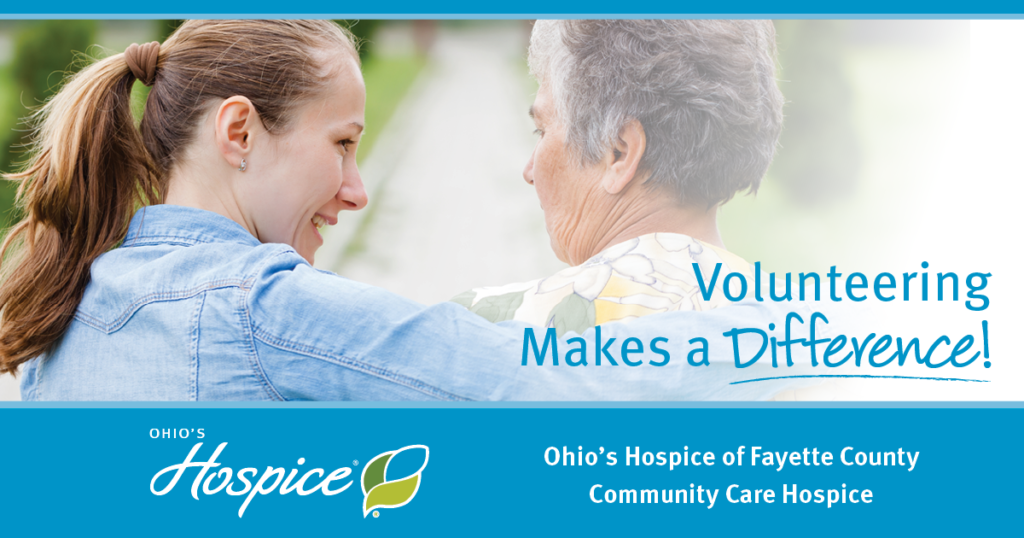 Volunteering Makes a Difference! - Community Care Hospice