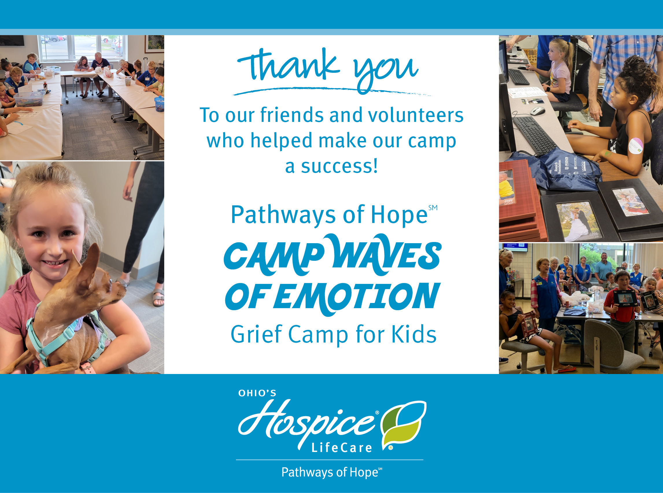 Ohio's Hospice LifeCare Camp Waves of Emotion Recap