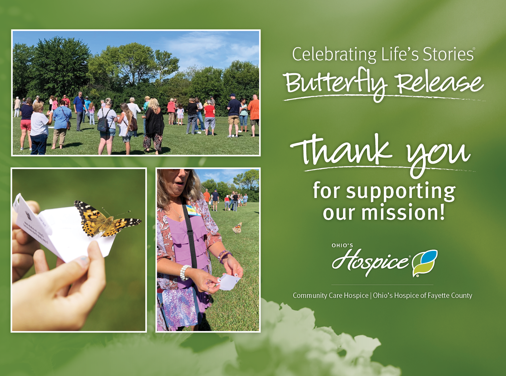 Community Care Hospice and Hospice of Fayette County Hold Butterfly Release to Remember Loved Ones