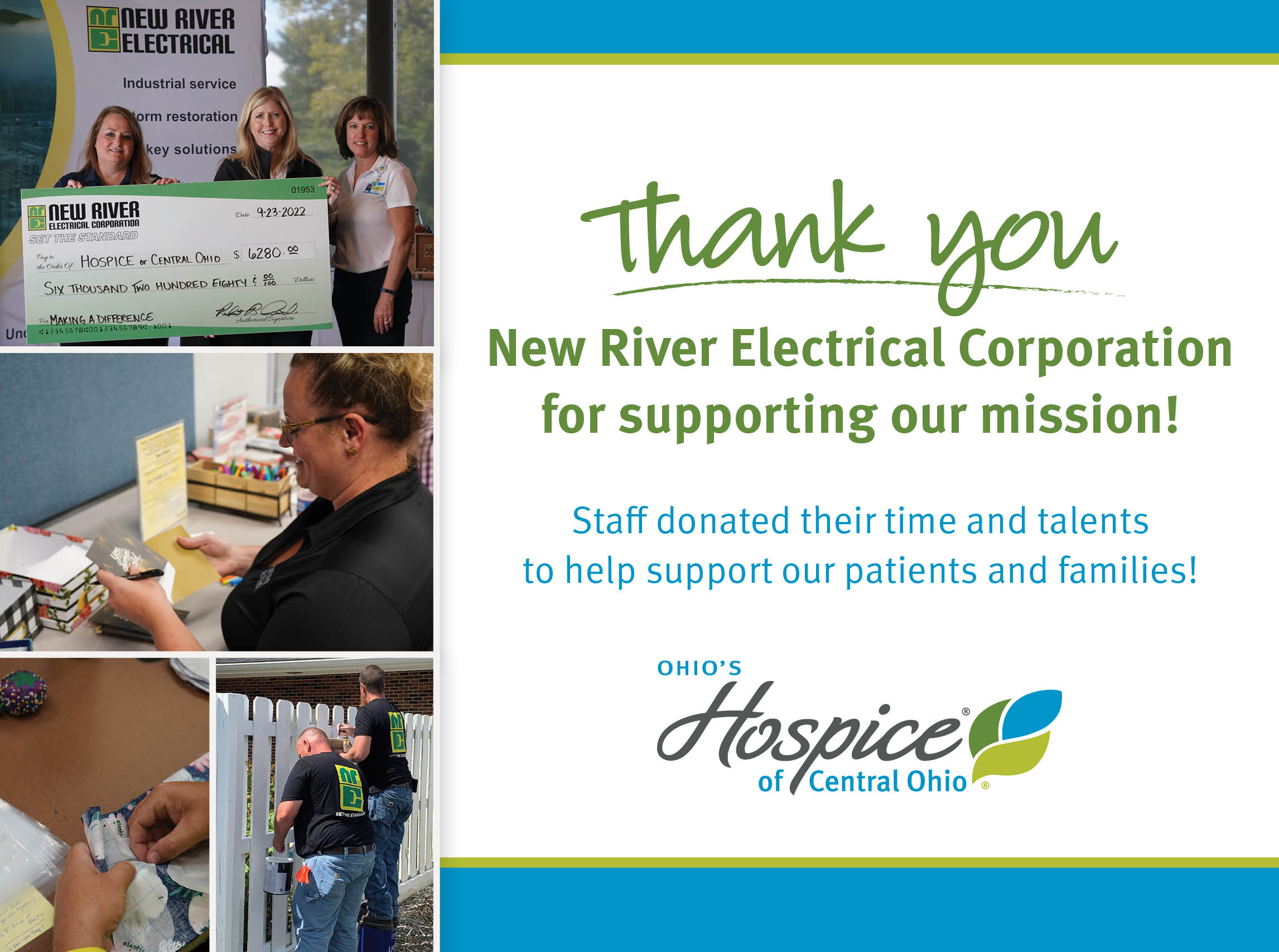 Thank you New River Electrical Corporation for supporting our mission.