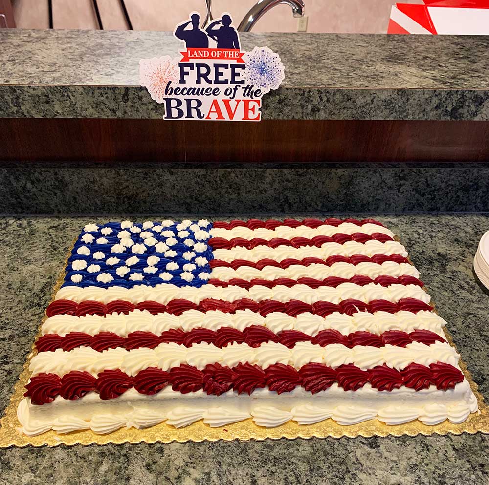 Veterans Day Event 2022 Flag Cake