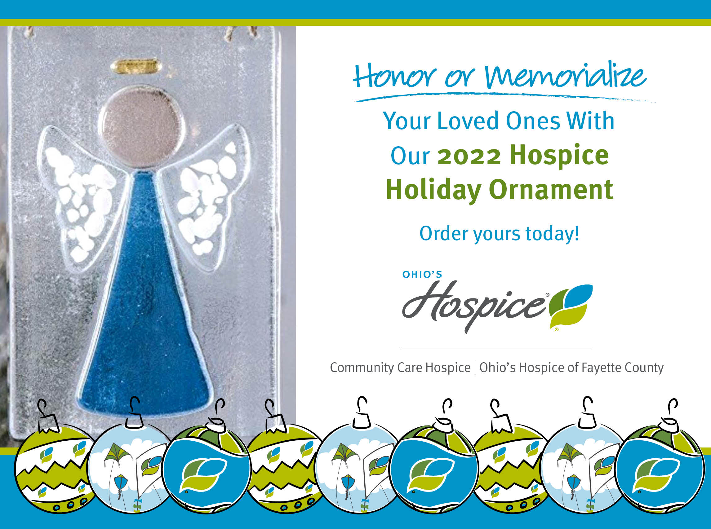 Honor or Memorialize Your Loved Ones with Our 2022 Hospice Holiday Ornament. Order Yours Today! | Ohio's Hospice