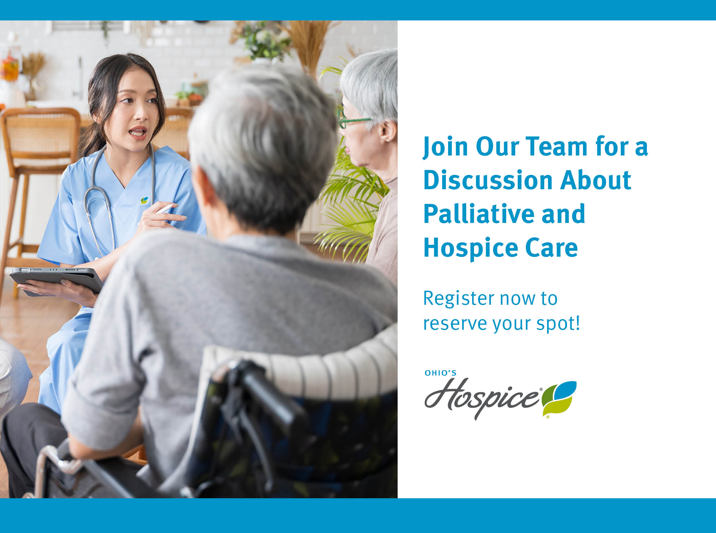 Join Our Team for a Discussion About Palliative and Hospice Care: Register now to reserve your spot!
