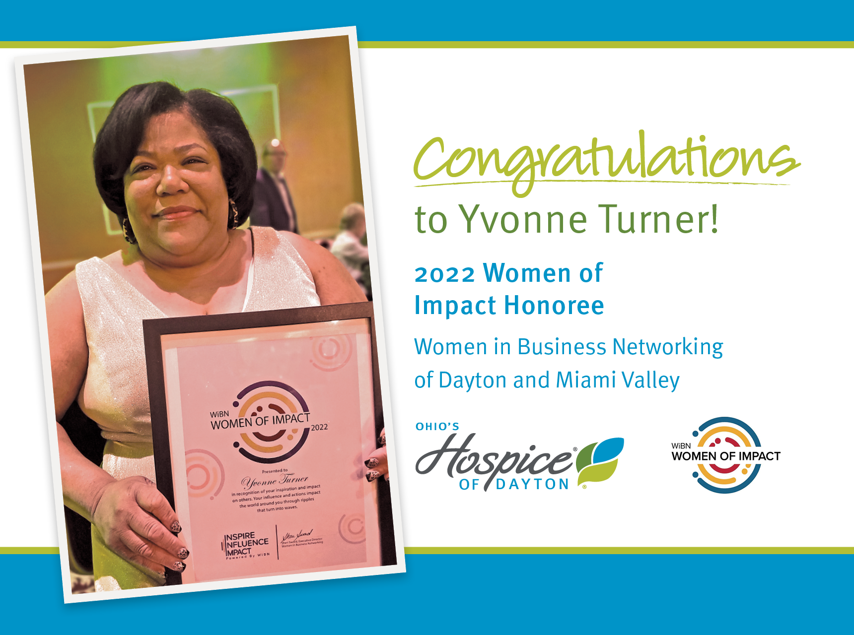 Congratulations to Yvonne Turner: 2022 Women of Impact Honoree - Women in Business Networking of Dayton and Miami Valley