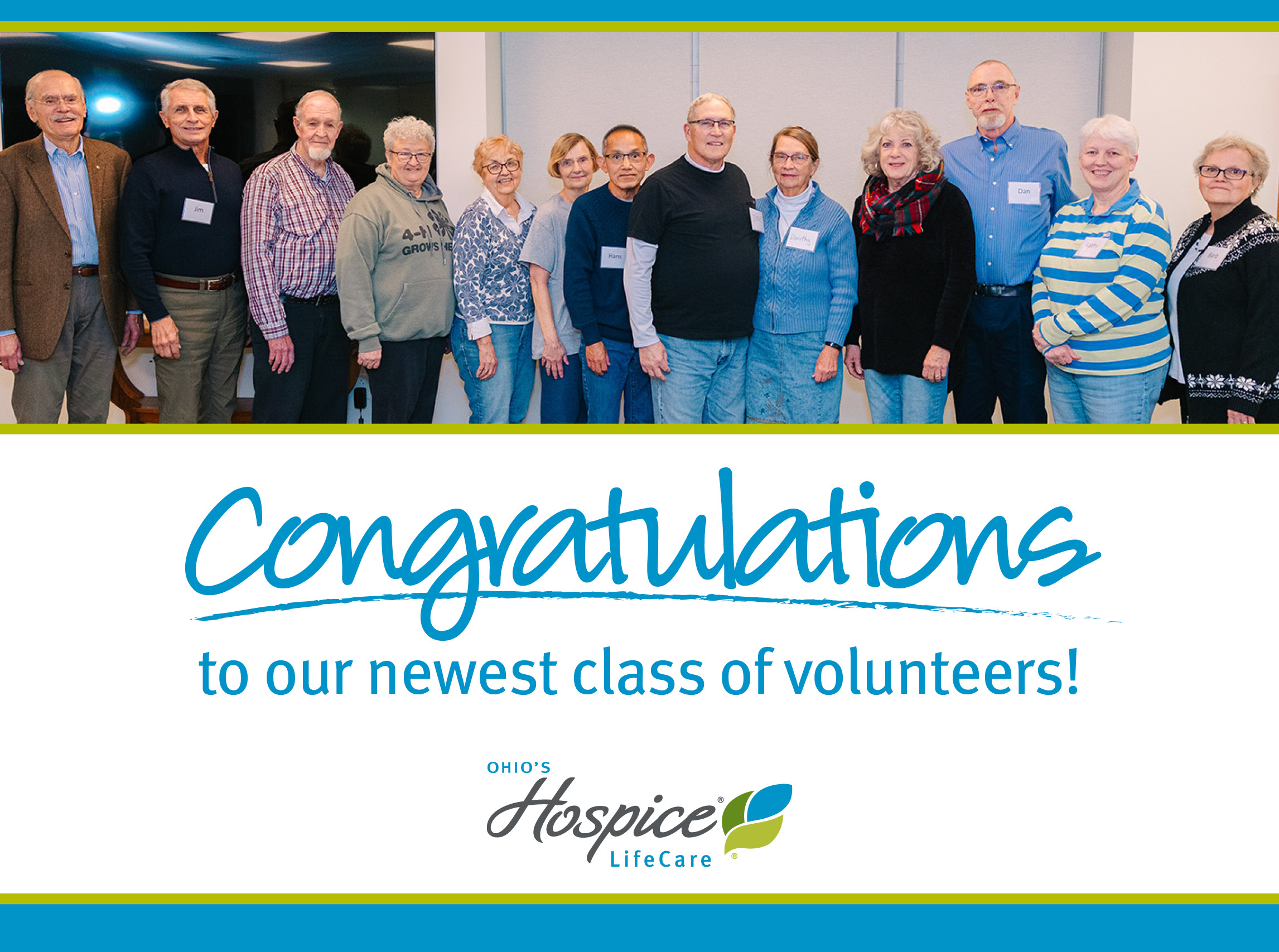 Congratulations to our newest class of volunteers!