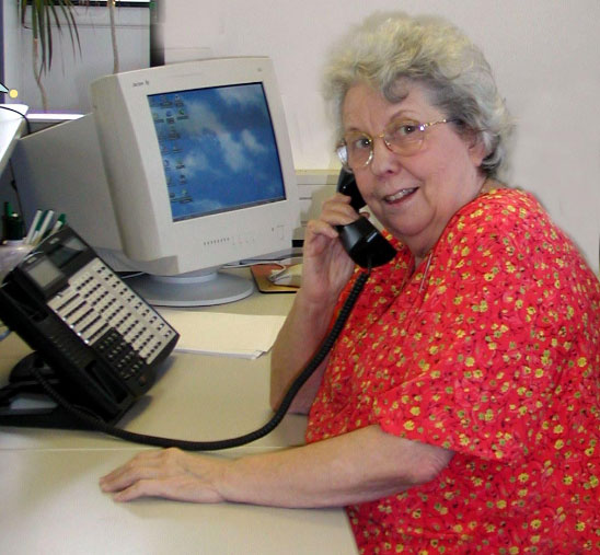 Volunteer answering phones - Reflecting on 40 Years