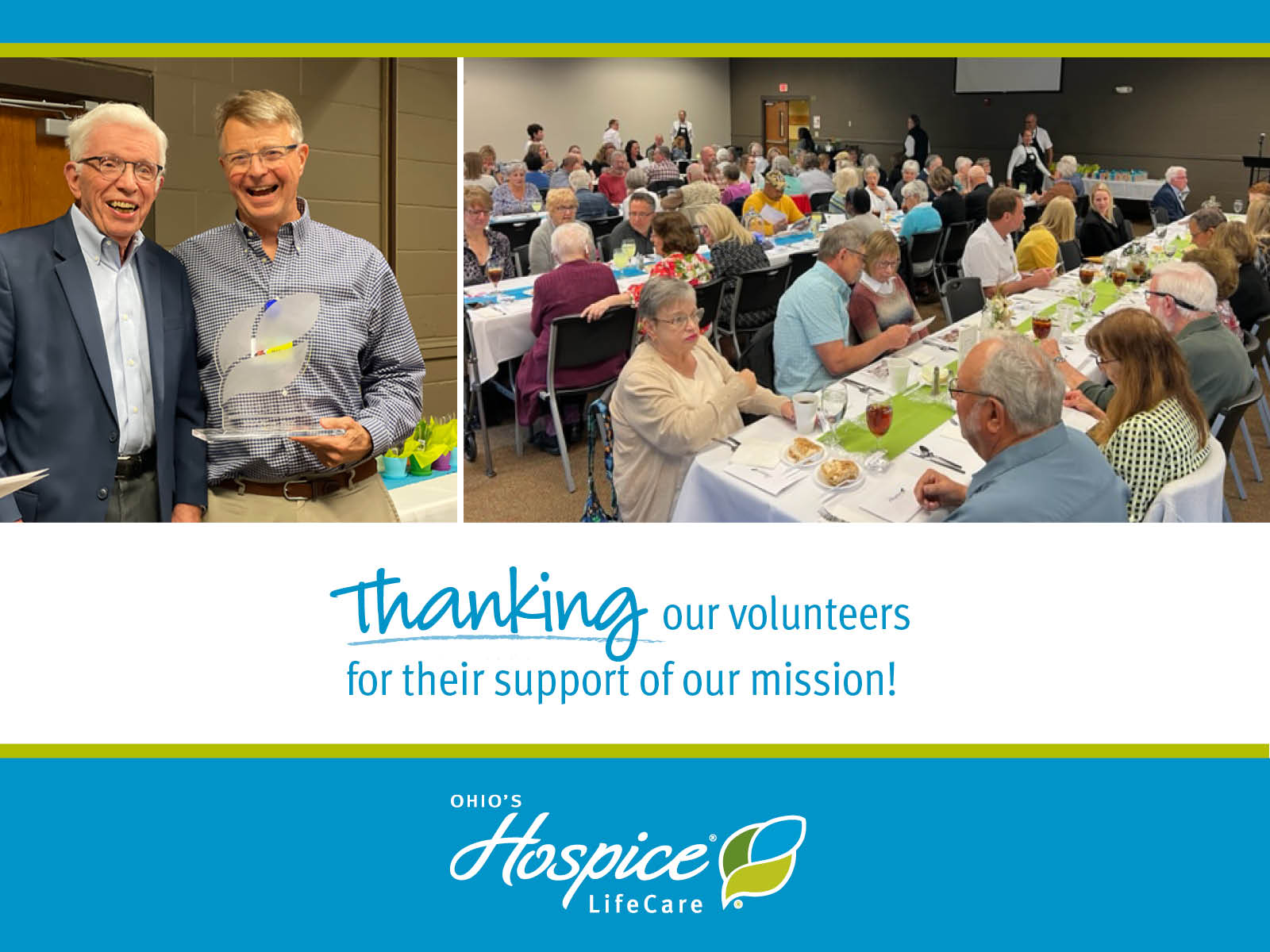 Thanking our volunteers for their support of our mission! Ohio's Hospice LifeCare