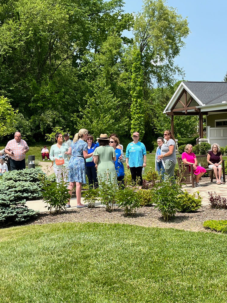 Group gathered. Celebrating Life's Stories Butterfly Release. Ohio's Hospice LifeCare.
