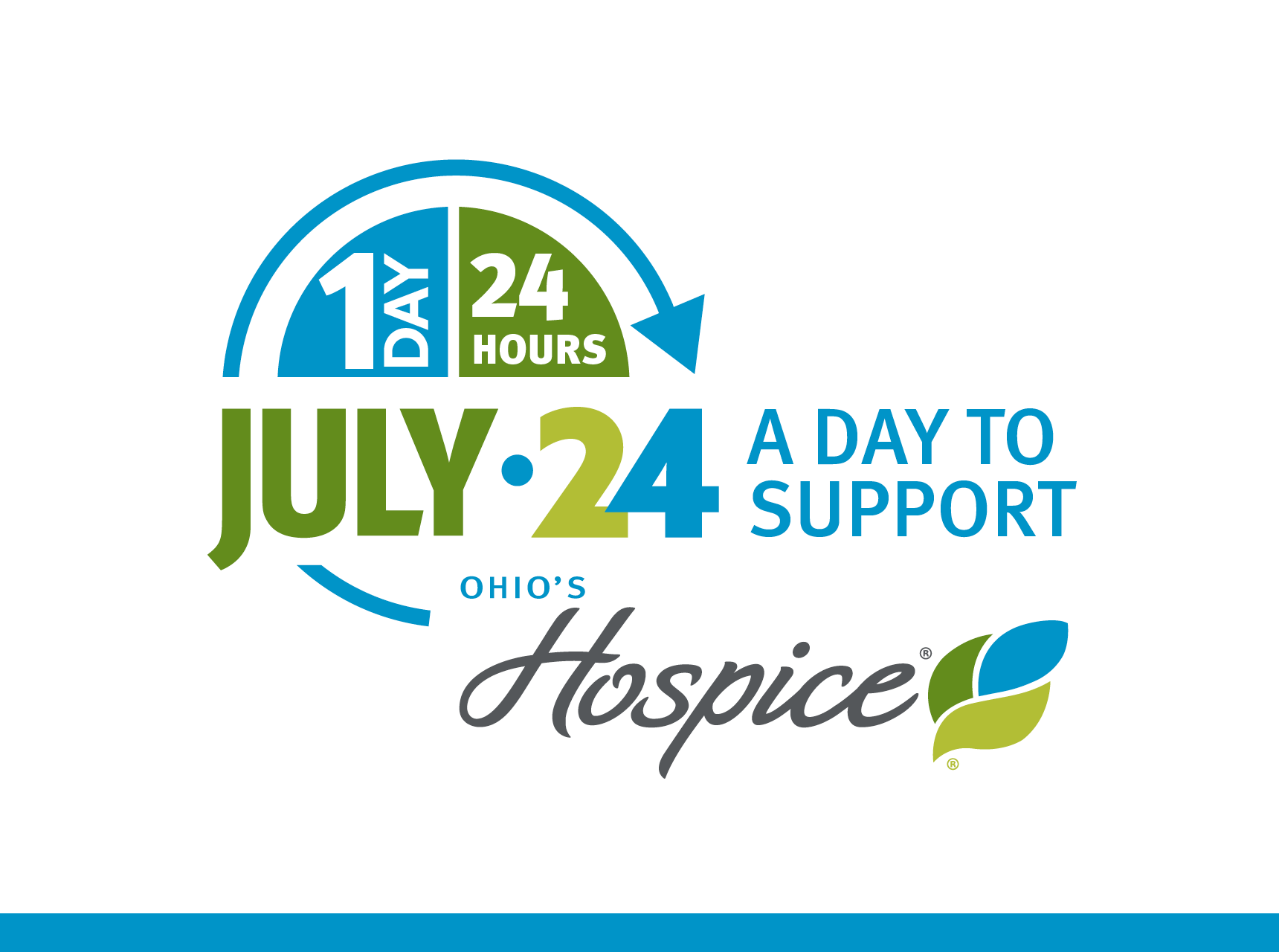 July 24. One day. Twenty-four hours. Join in A DAY TO SUPPORT our mission! Ohio's Hospice.