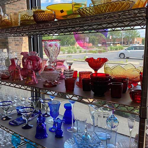 Heirlooms shop colored glassware