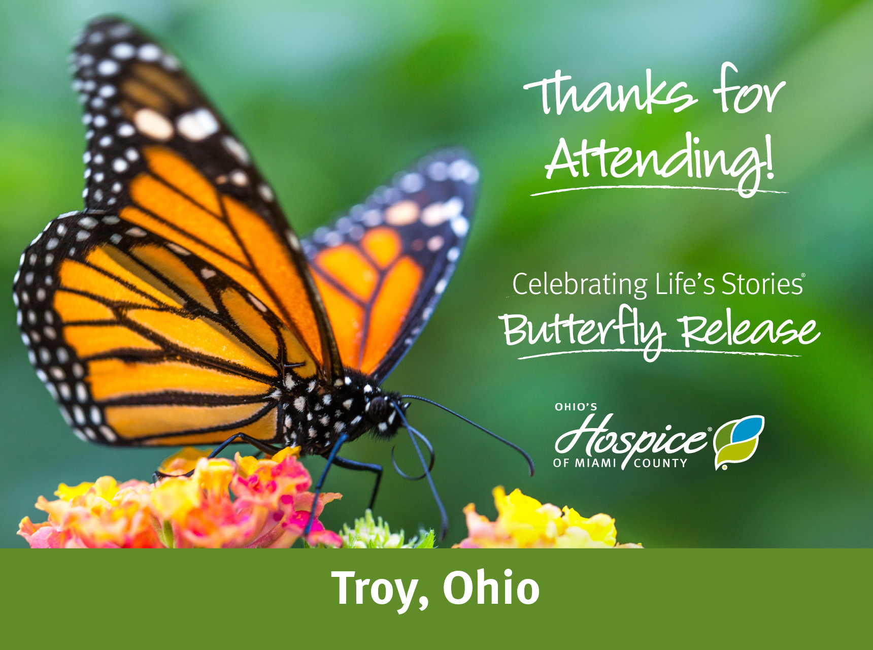 TThanks for attending! Butterfly Release 2023. Ohio's Hospice of Miami County