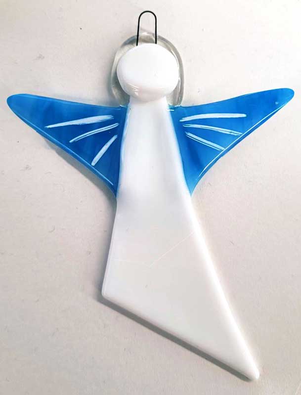 Hospice Holiday Ornament 2023. Glass Angel