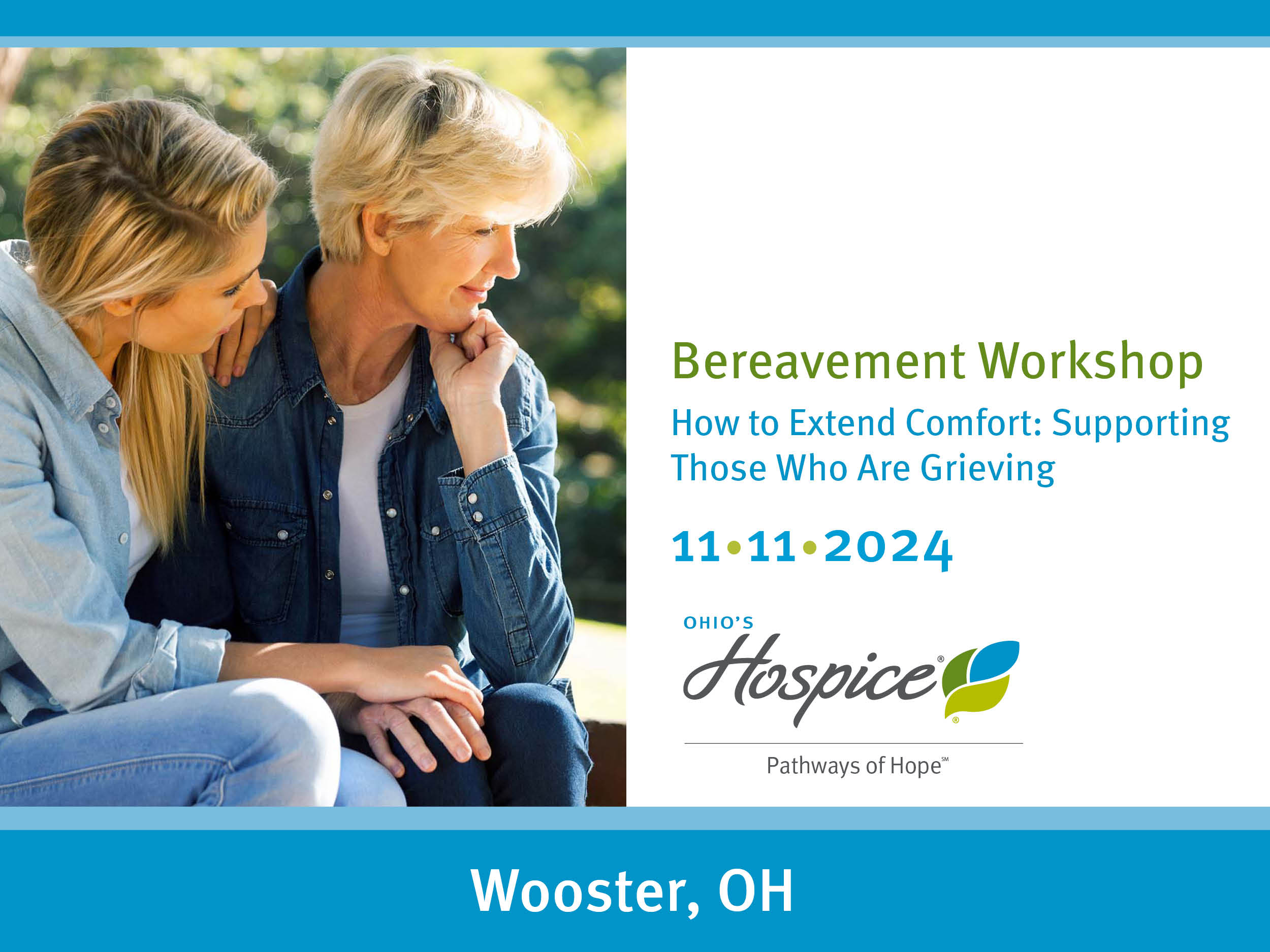 Bereavement Workshop 11/11/24 Wooster, OH