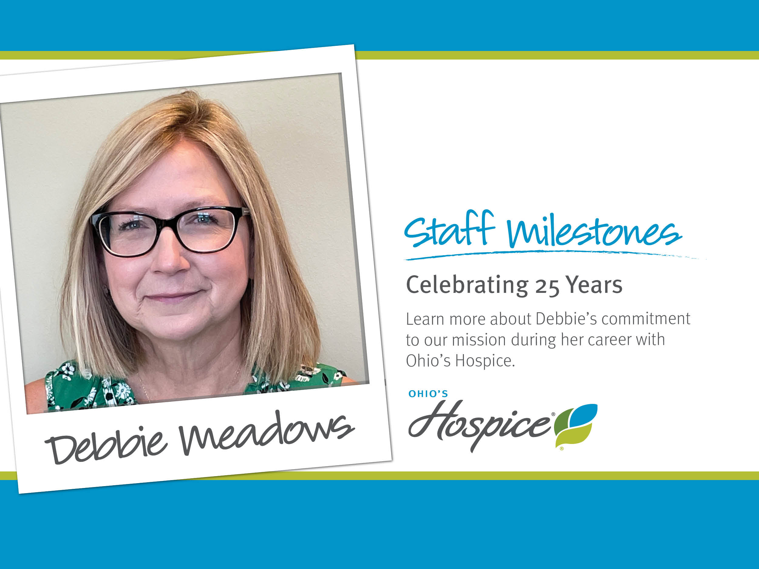 Debbie Meadows Staff Milestone 25 years