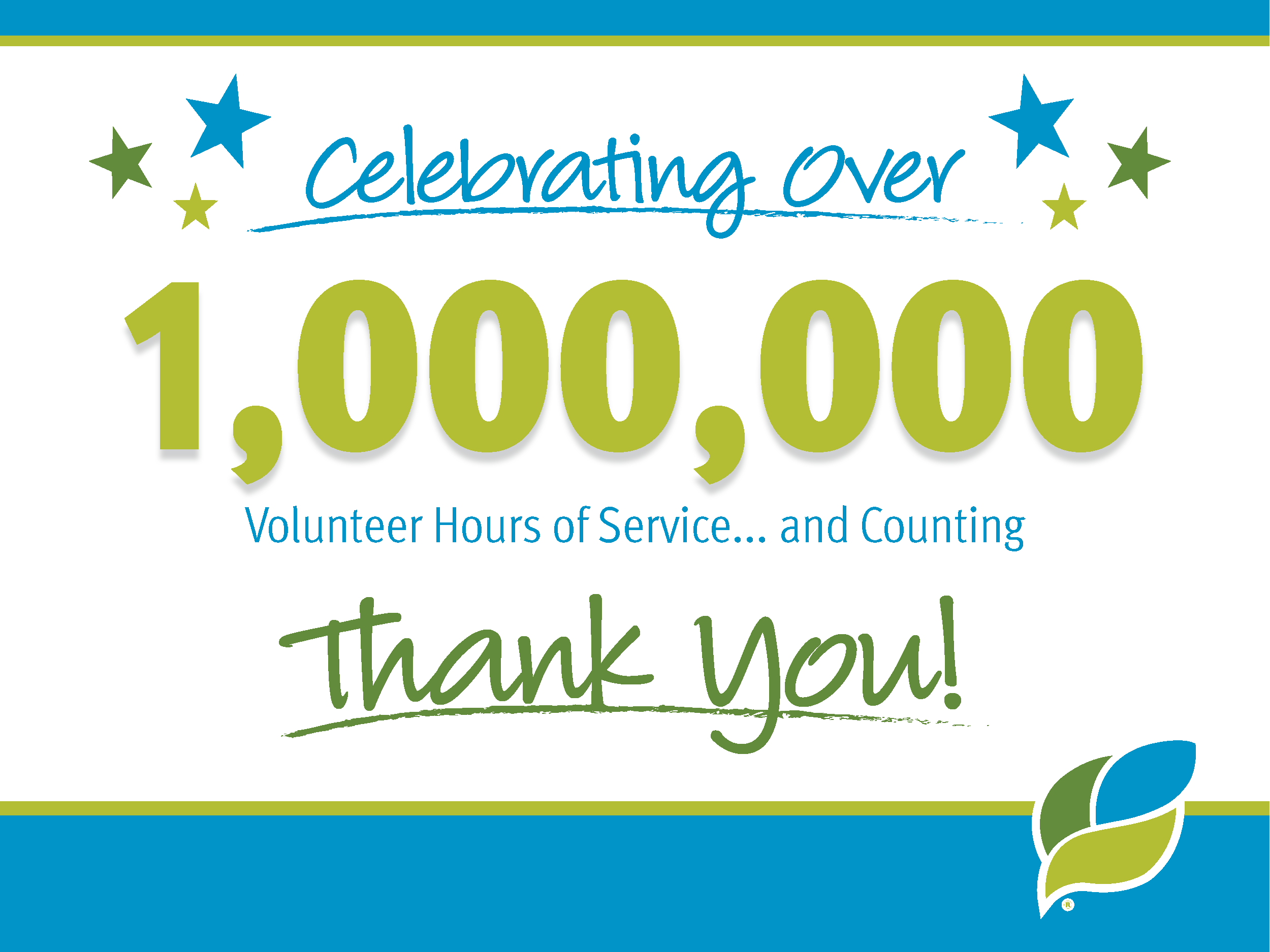 Celebrating Over 1,000,000 Volunteer Hours of Service