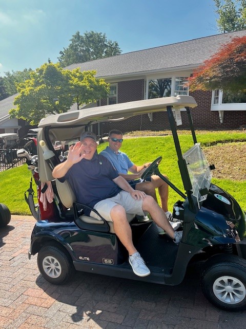 Canton Brookside Golf Classic Guests on Golf Cart