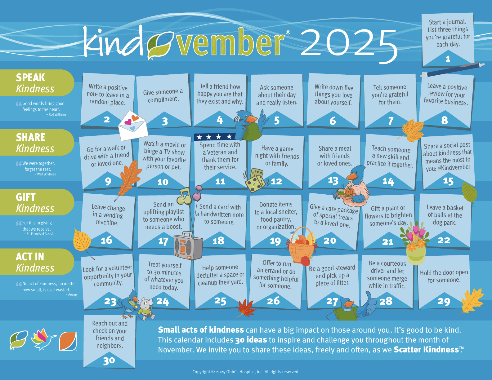 Kindvember 2025 Calendar