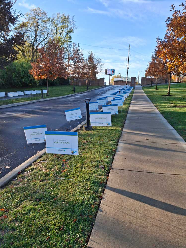 Dayton Remembrance Walk 2025 Memorial Signs
