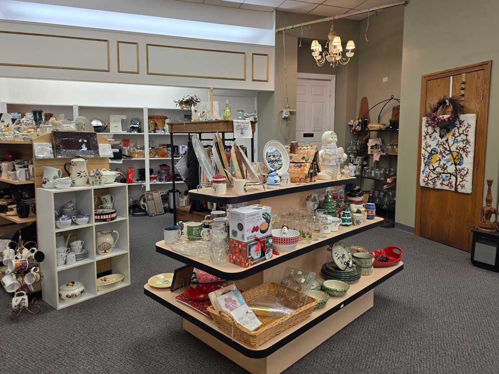 Items on display at Friendtique in Wooster, OH