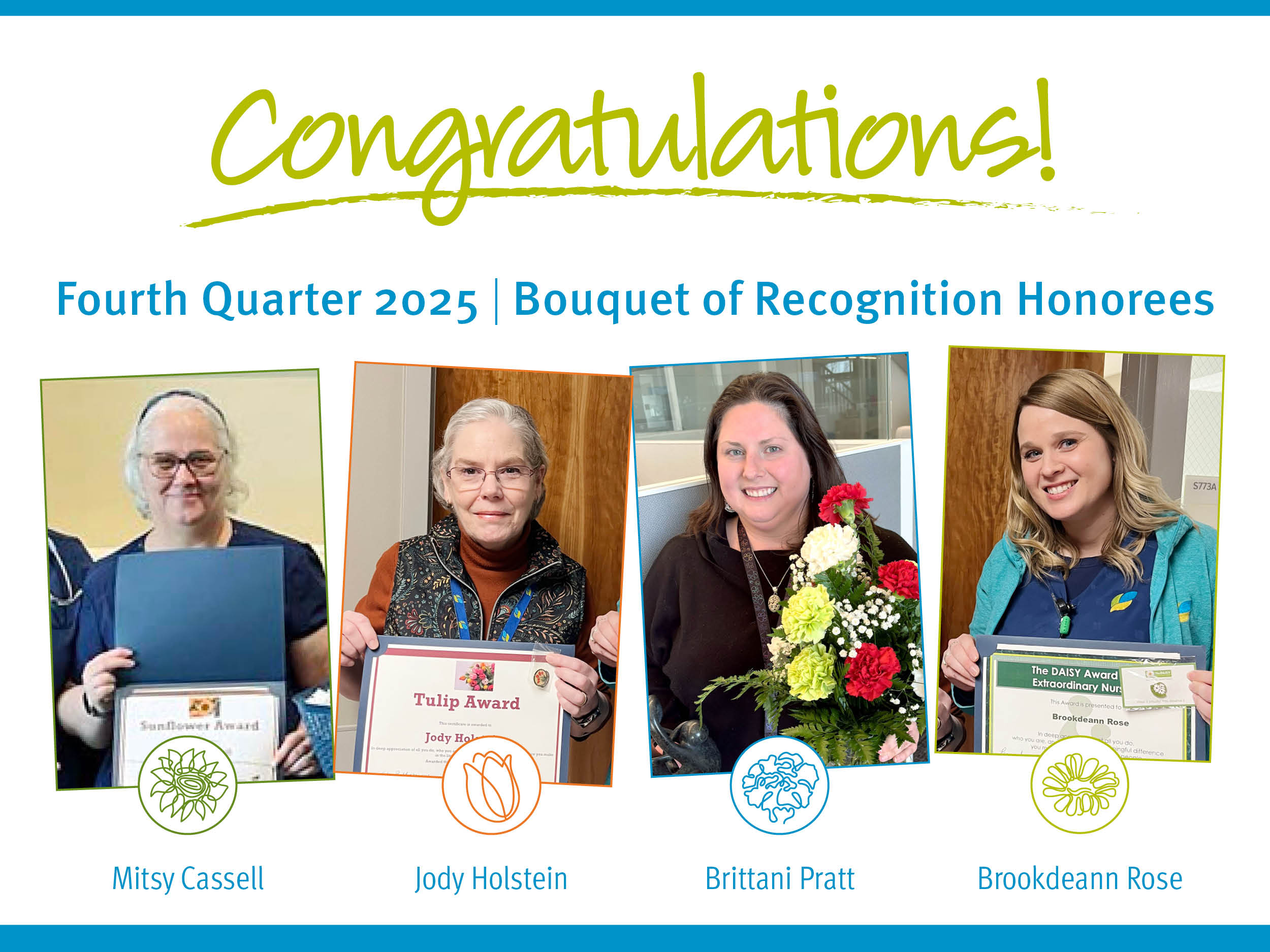 Fourth Quarter 2025 Bouquet of Recognition Honorees