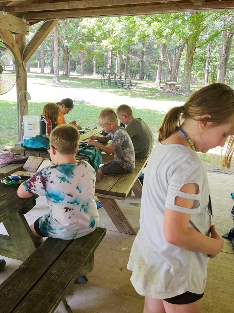 Camp Pathways North kids doing projects