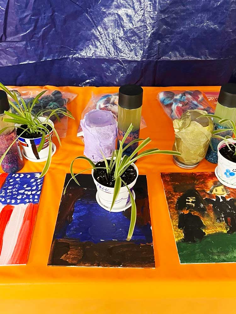 Camp Pathways Newark finished craft projects