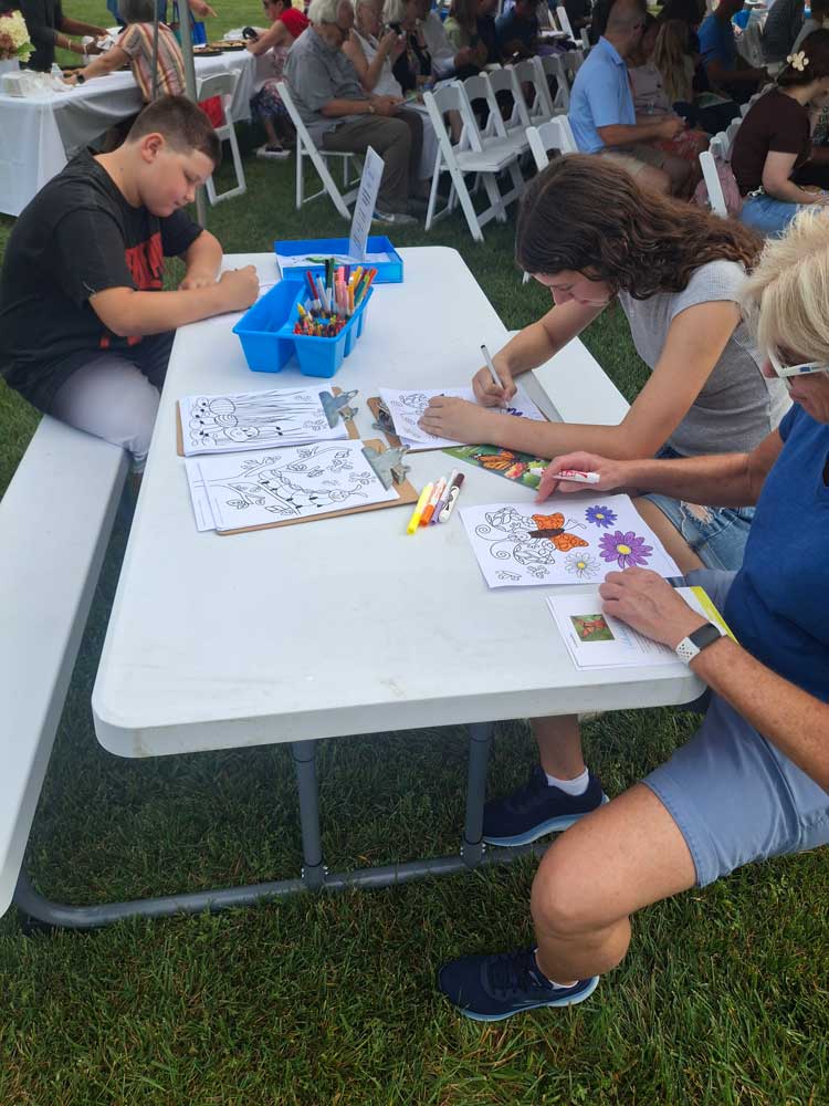 Ohio's Hospice Dayton Butterfly Release guests coloring