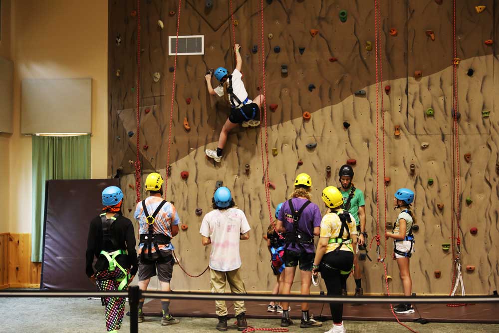 Camp Pathways 2026 wall climbing