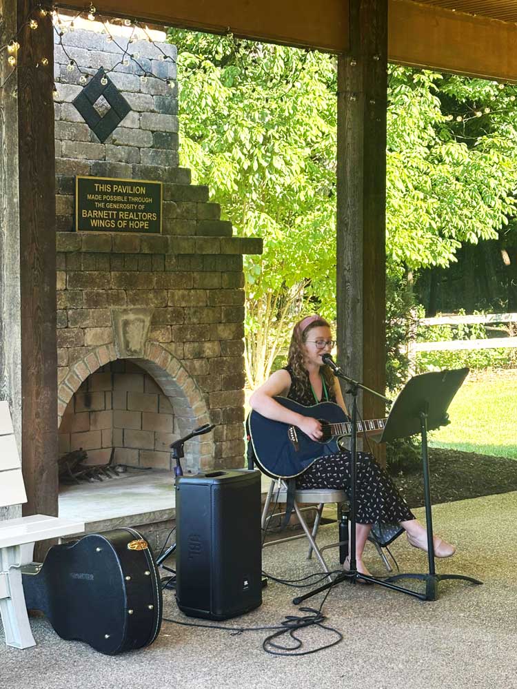 Josie McCutheon provided meaningful music during the event.